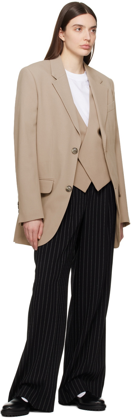 AMI Paris Taupe Open Vest