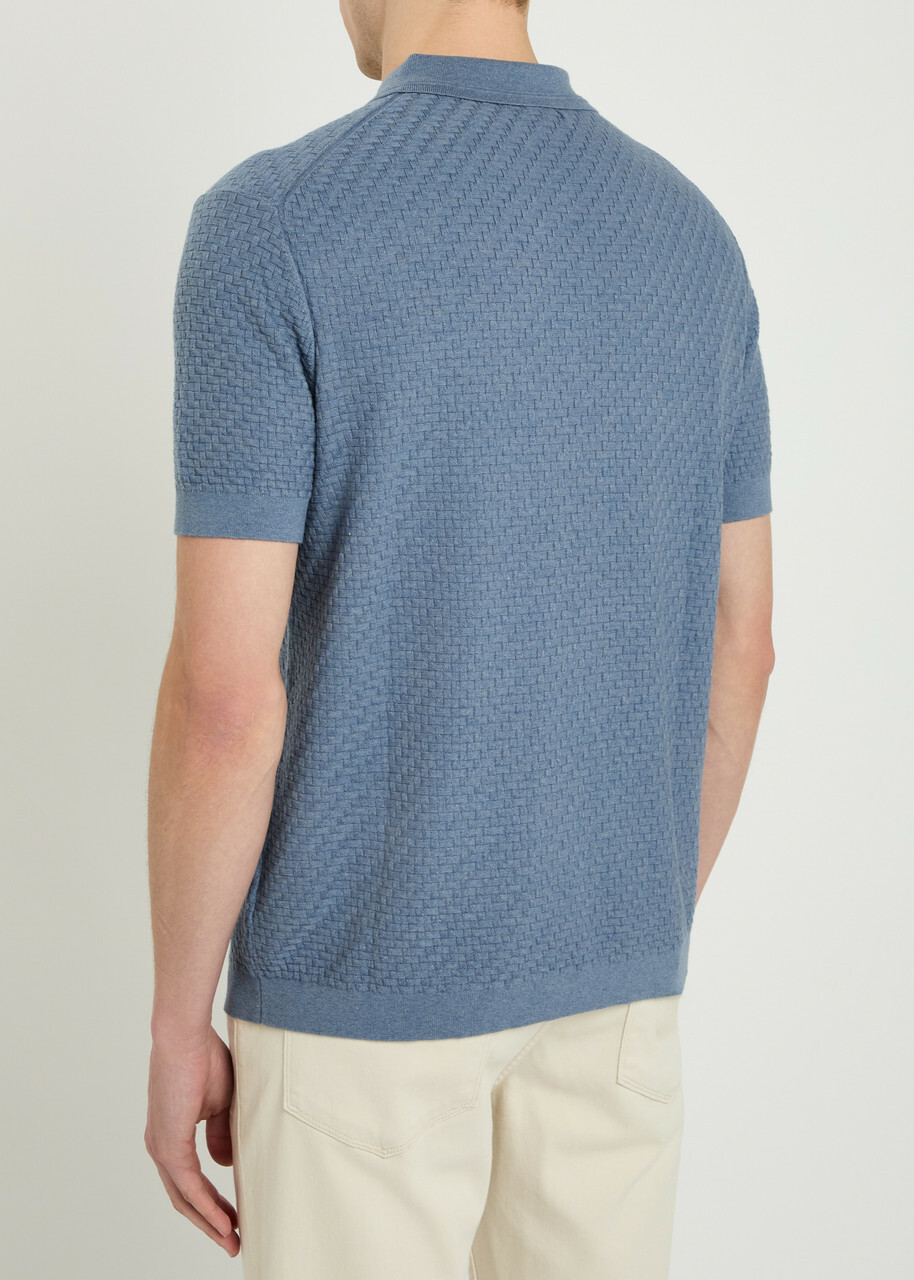 Paige Kiko Cotton-blend Polo Shirt Blue