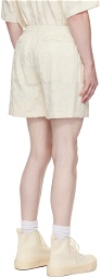 LE17SEPTEMBRE Off-White Embroidered Shorts