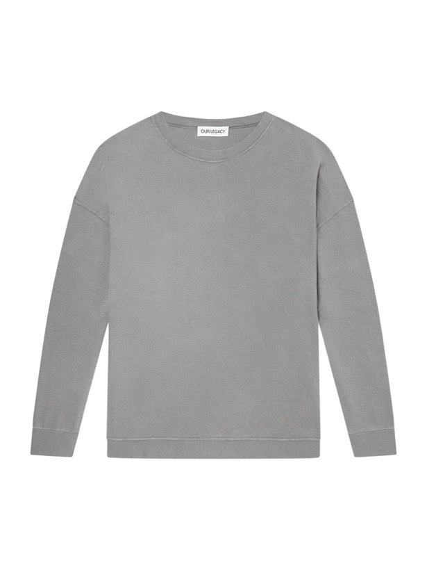 Photo: Our Legacy - Slack Cotton-Blend Jersey Sweatshirt - Green