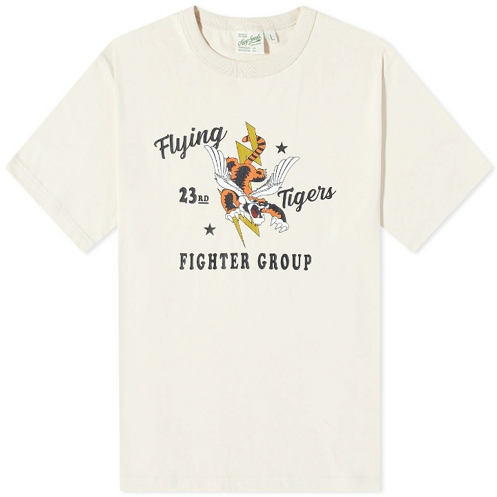 Photo: Uniform Bridge Men's Flying Tiger T-Shirt in Ivory