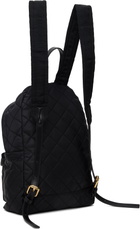 Moschino Black Mini Quilted Backpack