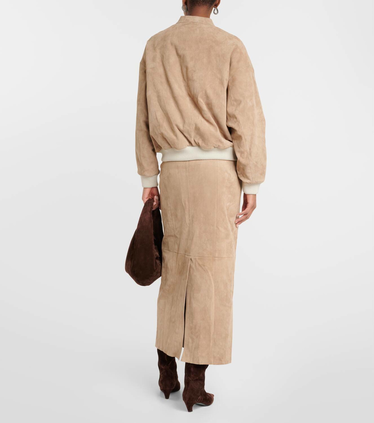 Stouls Pharrell suede bomber jacket