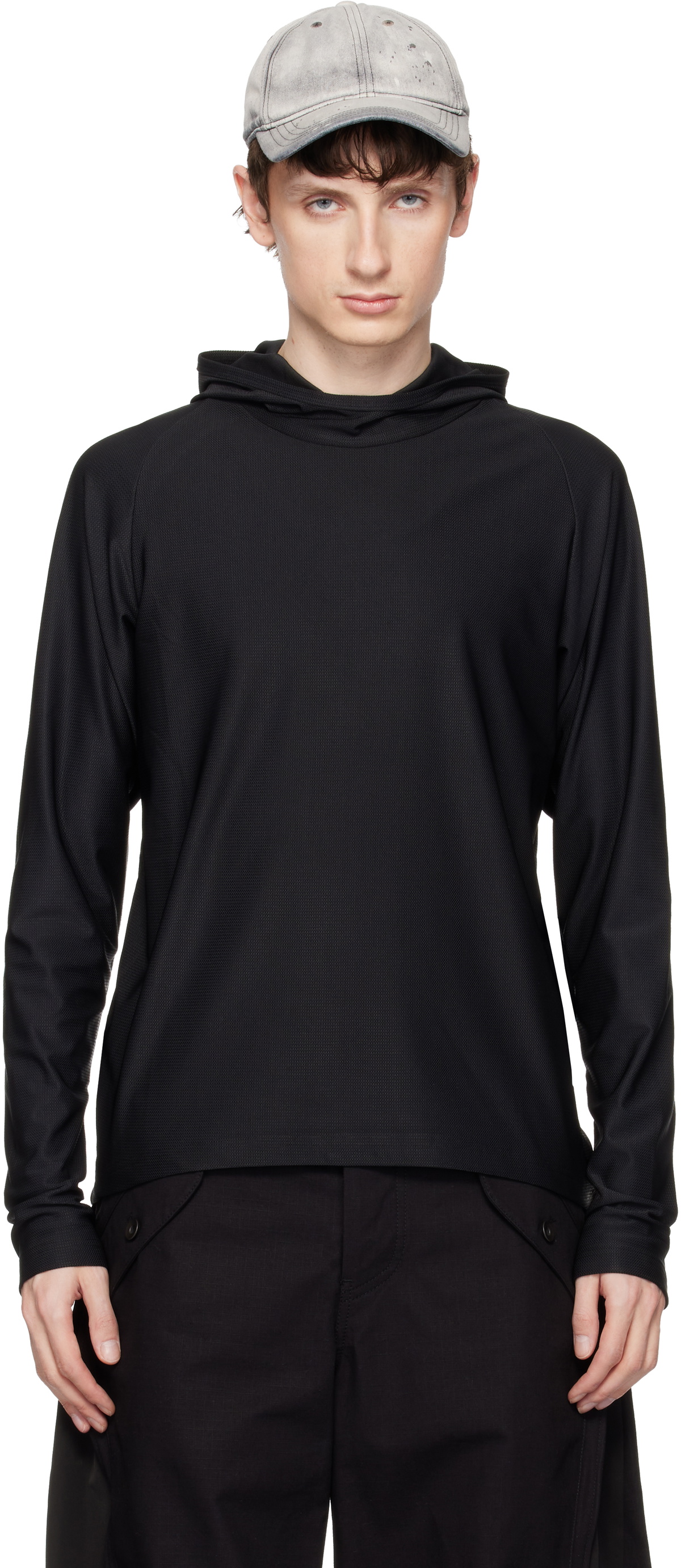 FFFPOSTALSERVICE Black Curved Zip-Up Hoodie FFFPOSTALSERVICE