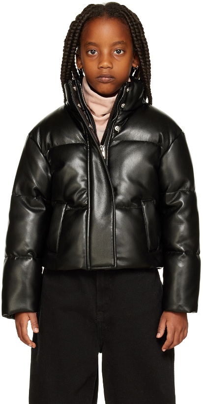 Photo: Stand Studio Kids Black Tatum Faux-Leather Jacket