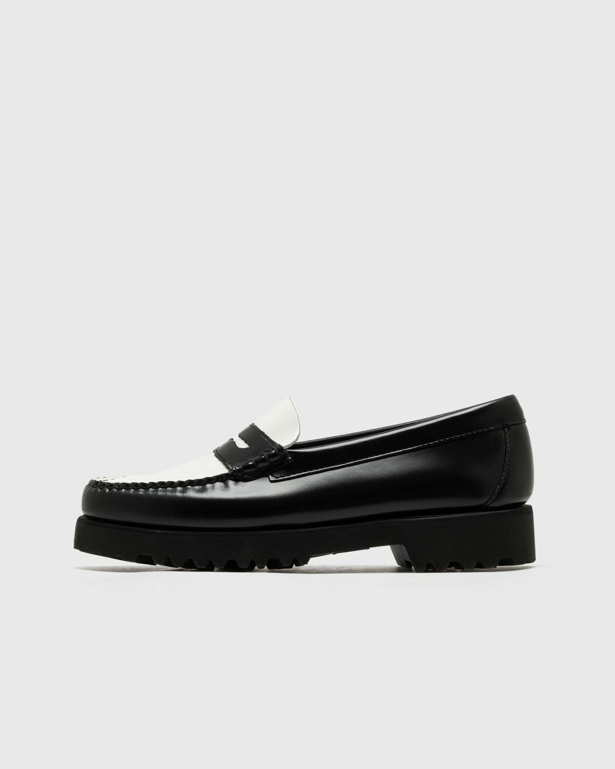 G H Bass WEEJUN 90 Penny Lthr black/white Womens Casual Shoe