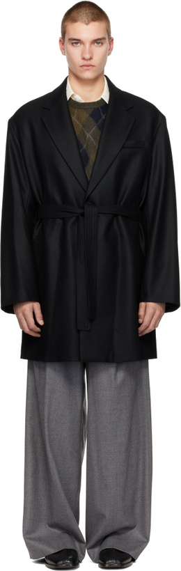 Photo: ssstein Black Compressed Flannel Half Coat