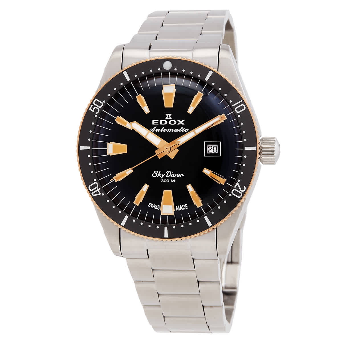 Edox Grand Ocean Automatic Brown Dial Mens Watch 83006 357BRR BRIR