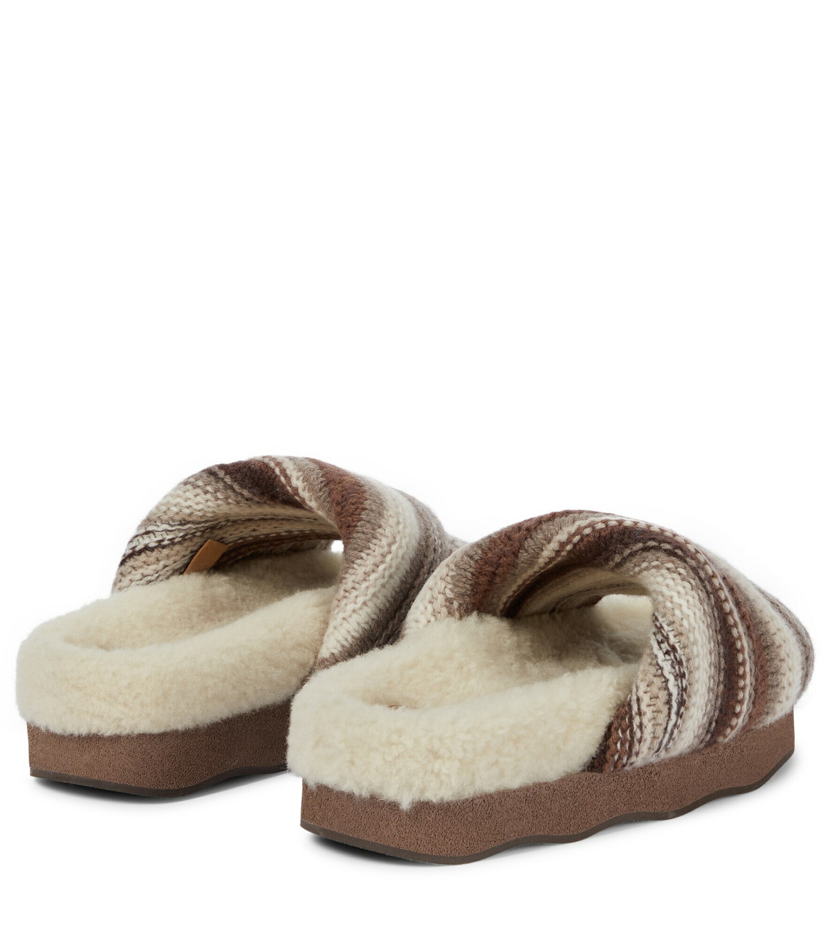 Chloe Wavy shearling slides Chloe