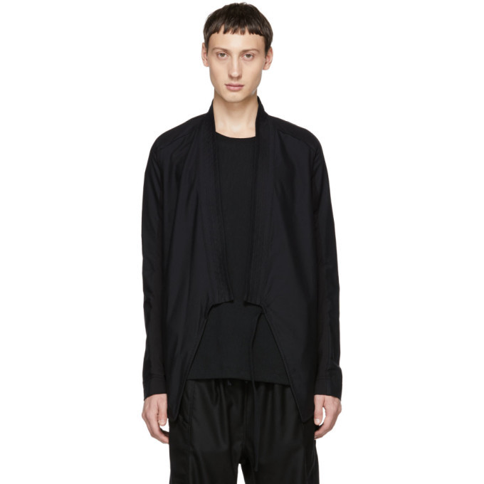 Abasi Rosborough Black Oxford Arc Kimono Cardigan