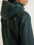 Kjus - Frostline Padded Shell-Trimmed Wool Hooded Down Jacket - Green