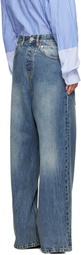 VETEMENTS Blue Back To Front Jeans
