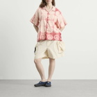 Story mfg. Women's Greetings Shirt in Pink Peace Clamp