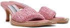 Sinéad O’Dwyer Pink Tabitha Ringwood Edition Satin & Leather Heels