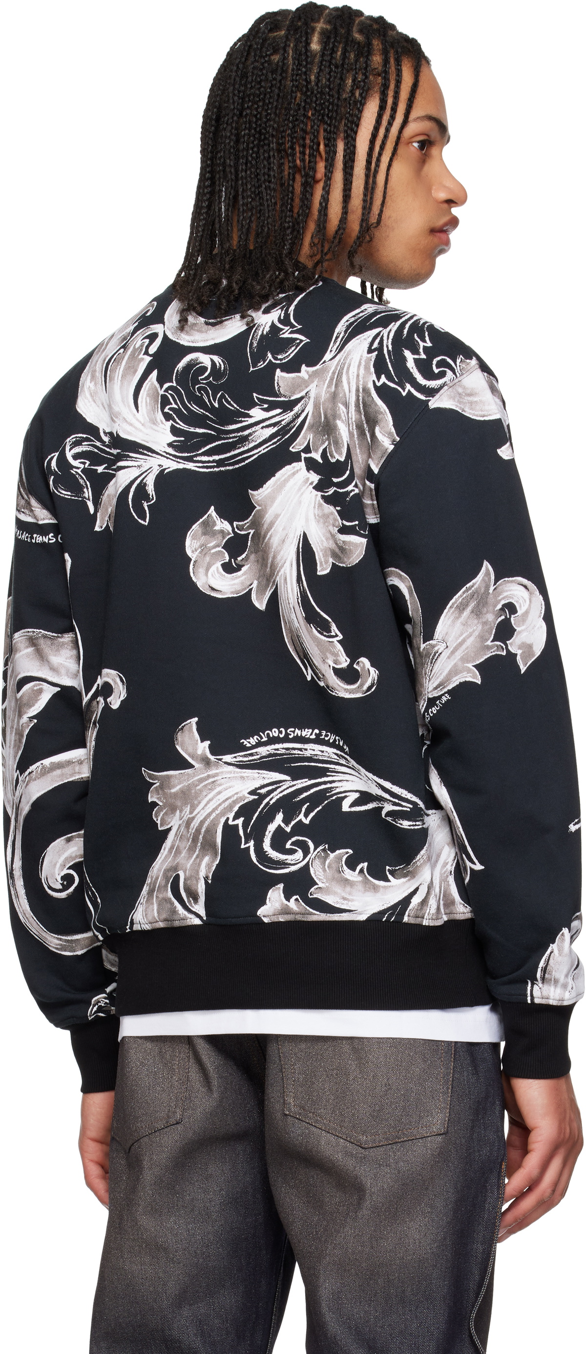 Versace Jeans Couture Black Graphic Sweatshirt
