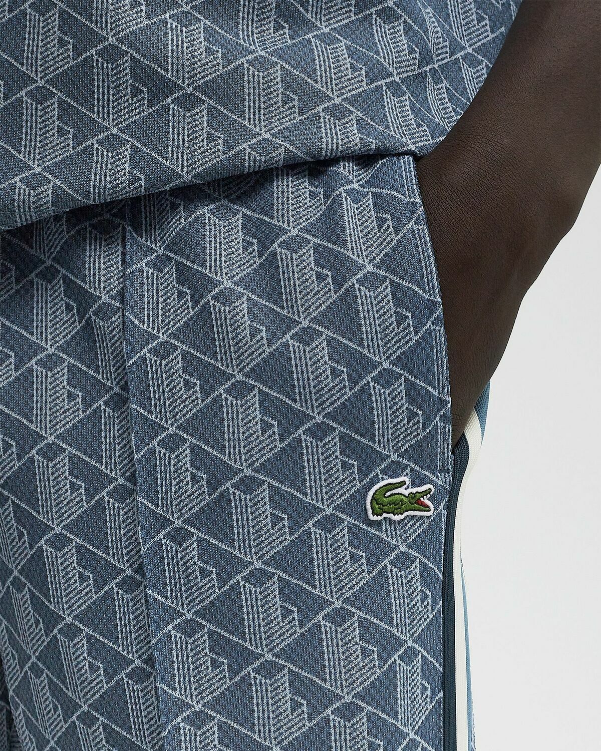Lacoste PARIS MONOGRAM JACQUARD SWEATPANTS Blue Mens Track Pant
