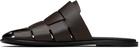 HEREU Brown Dira Slim Slip-on Loafers