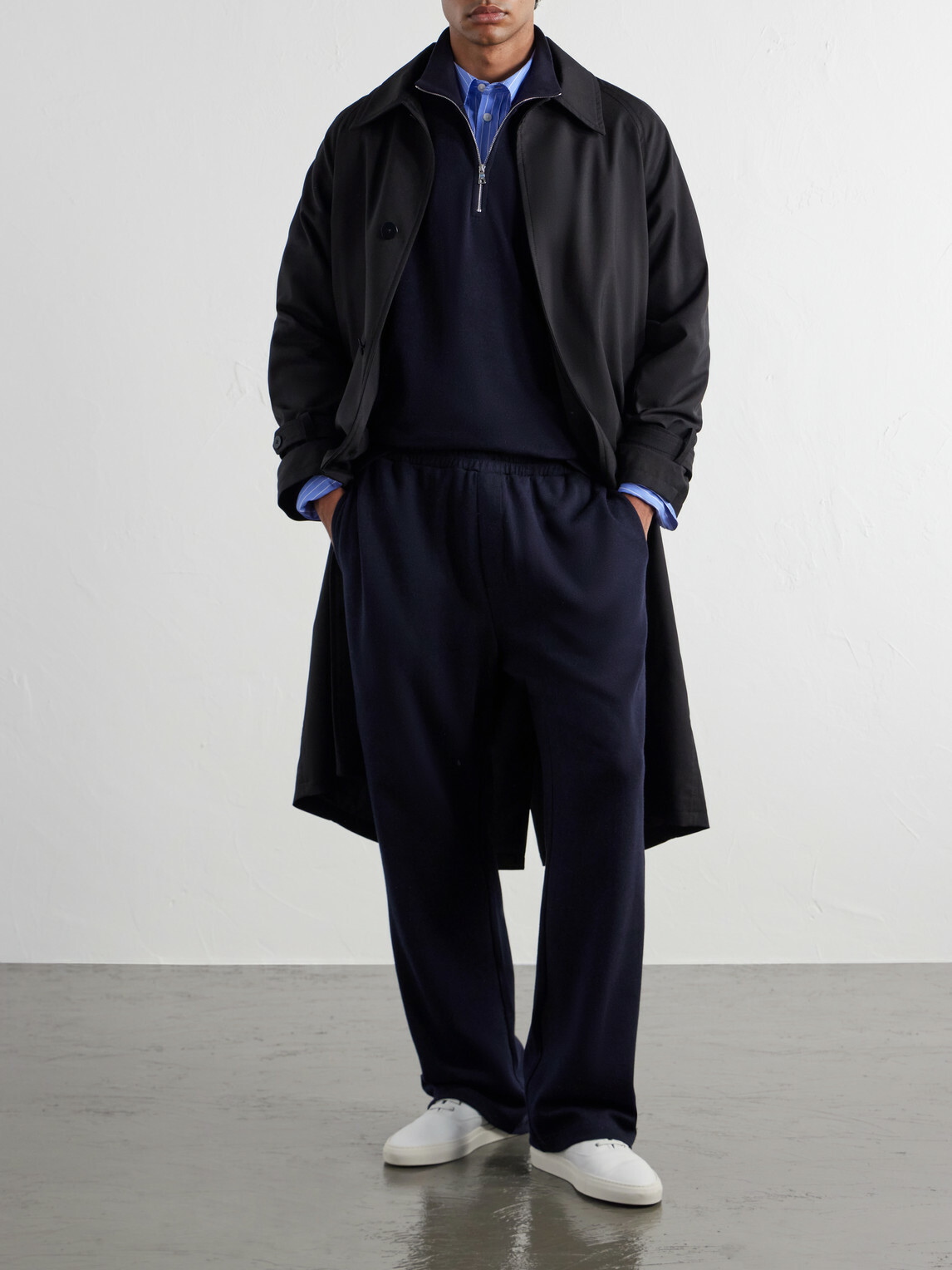 Mr P. - Cotton-Blend Jersey Sweatpants - Blue