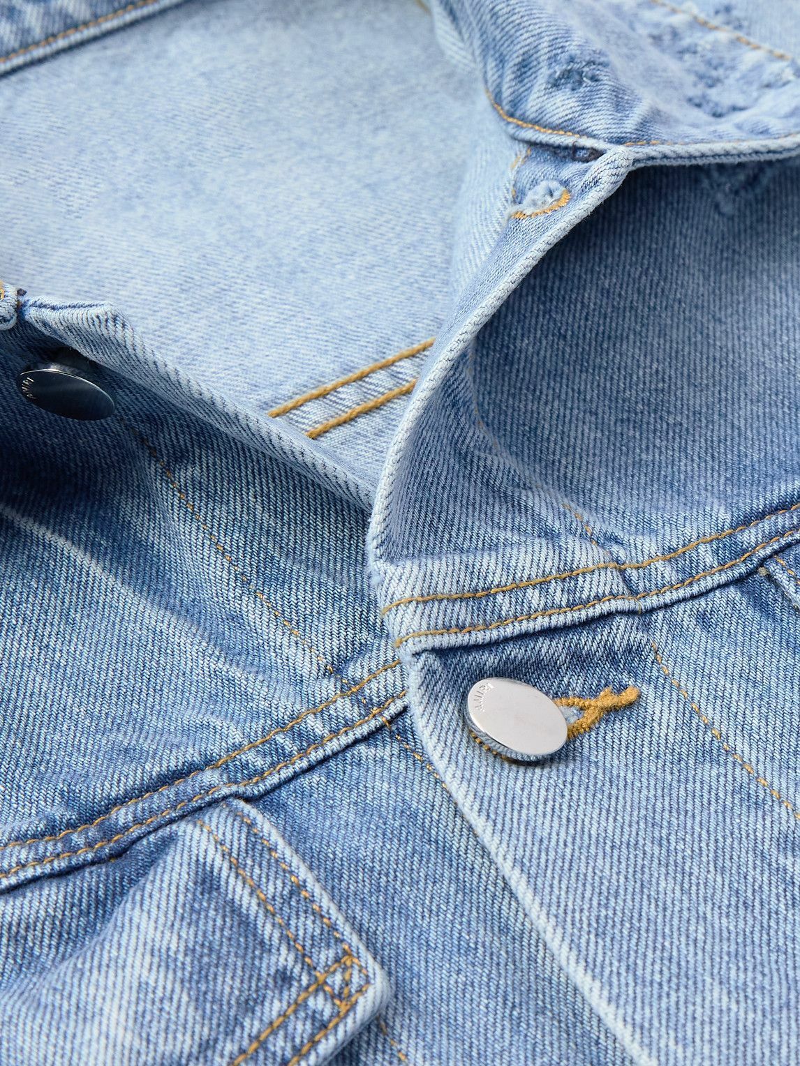 AMIRI - Shotgun Oversized Distressed Denim Trucker Jacket