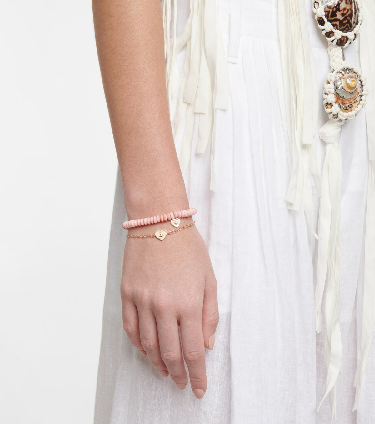 Sydney Evan 14kt gold bracelet with diamonds