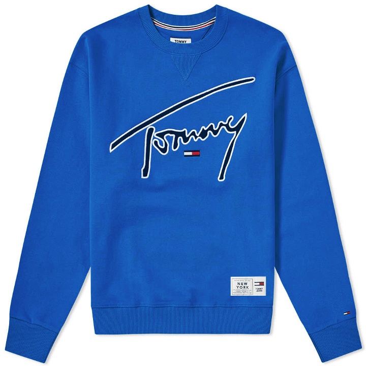 Photo: Tommy Jeans Signature Crew Sweat Blue