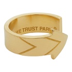 IN GOLD WE TRUST Gold Arrow Ring