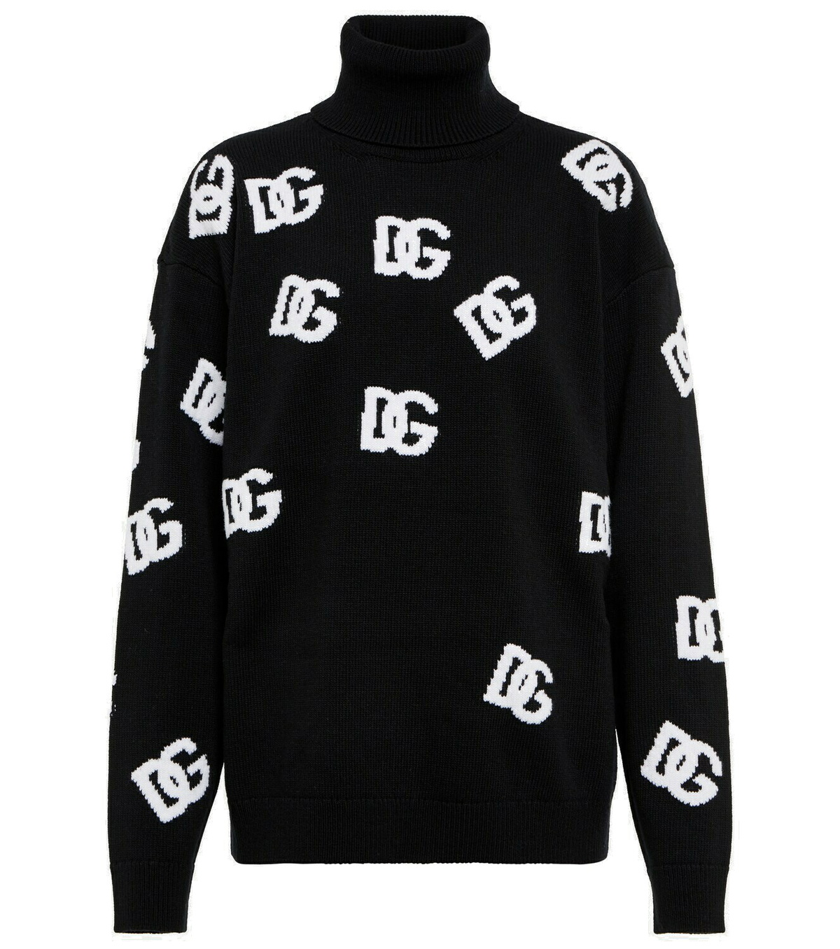 Dolce & Gabbana Blue Cotton Turtleneck Long Sleeves Sweater main image 1