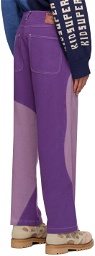 KidSuper Purple Abstract Wave Trousers