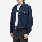 Givenchy Men's Military Denim Jacket in Indigo Blue