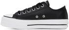 Converse Black Chuck Taylor All Star Platform Leather Low Top Sneakers