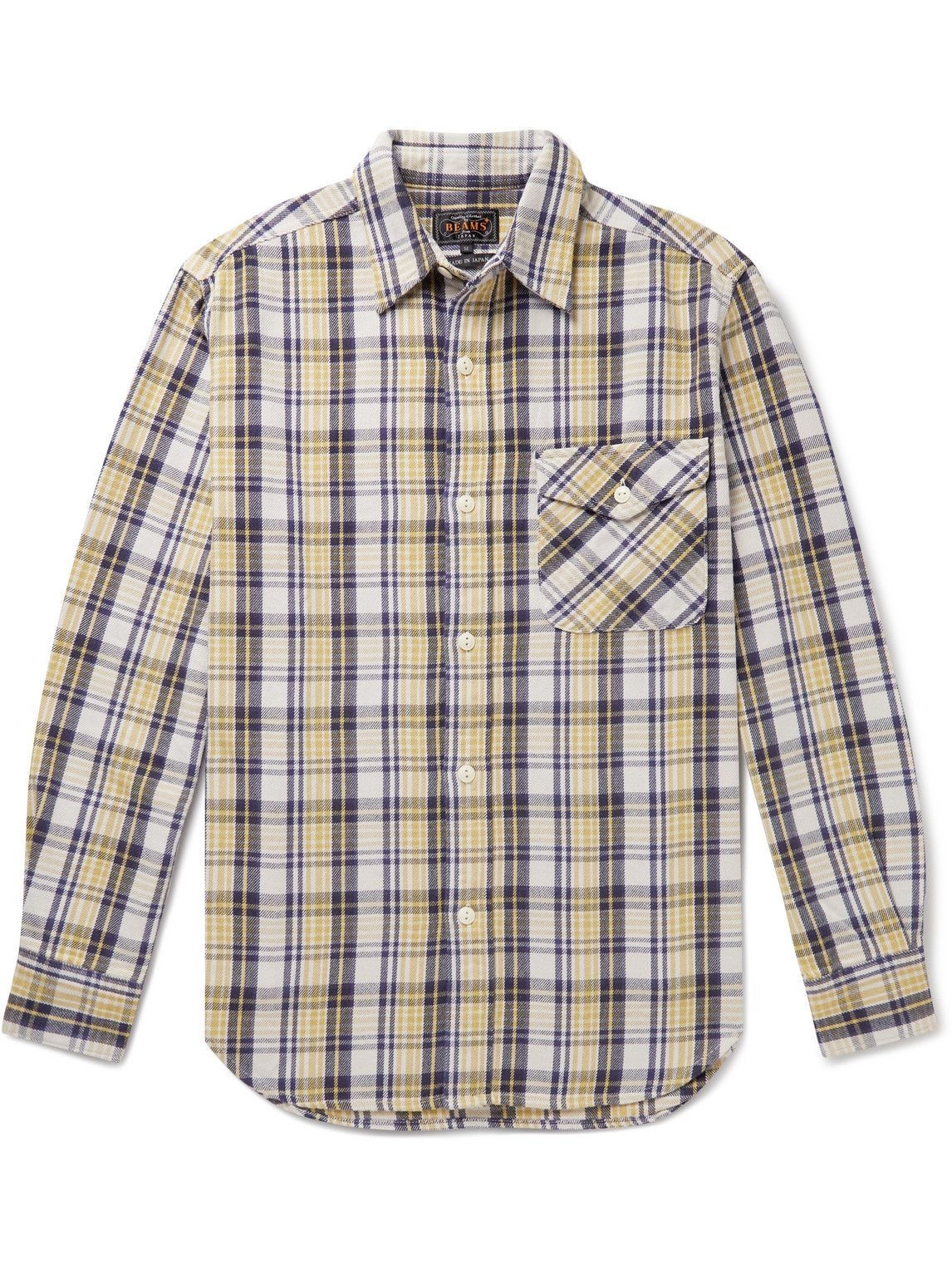 Beams Plus - Checked Cotton-Twill Shirt - Yellow Beams Plus