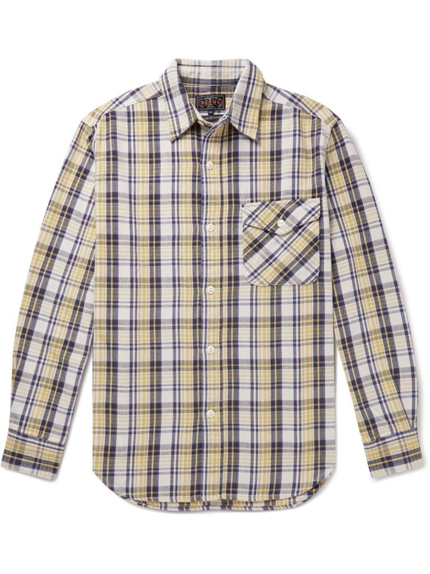 Photo: Beams Plus - Checked Cotton-Twill Shirt - Yellow