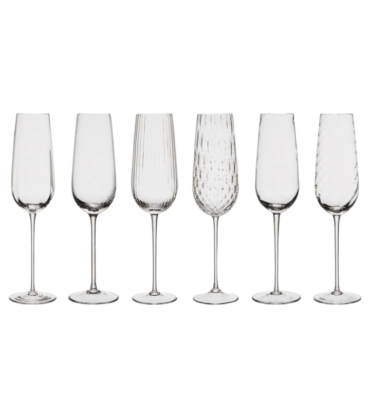 Photo: NasonMoretti Tolomeo set of 6 champagne flute glasses