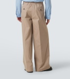 Jil Sander Pleated cotton wide-leg pants