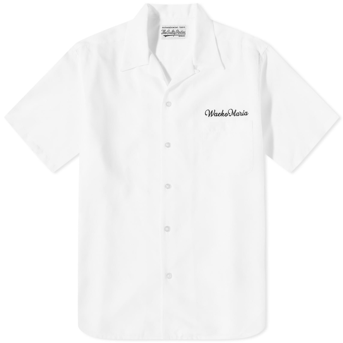 Wacko Maria Men's Short Sleeve Type 2 50's Shirt in White