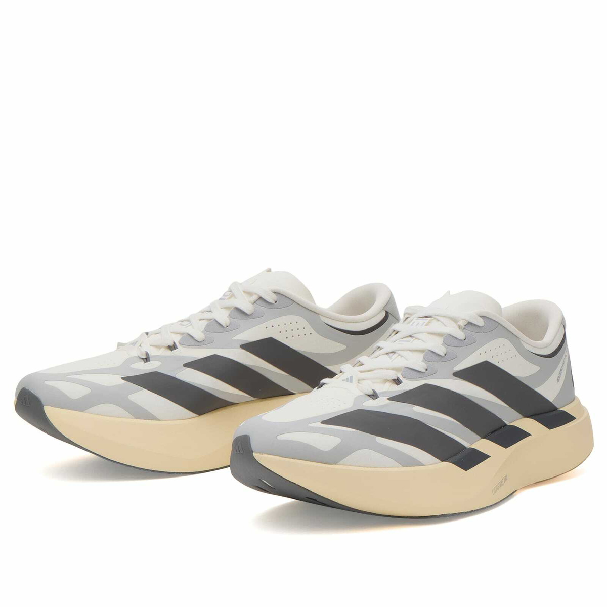 Adidas Men's Adizero Evo SL Exo Sneaker in White/Utility Black/Grey