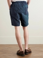 Blue Blue Japan - Tapered Pleated Indigo-Dyed Nylon Shorts - Blue