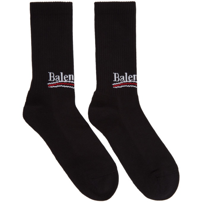 Photo: Balenciaga Black Campaign Logo Socks