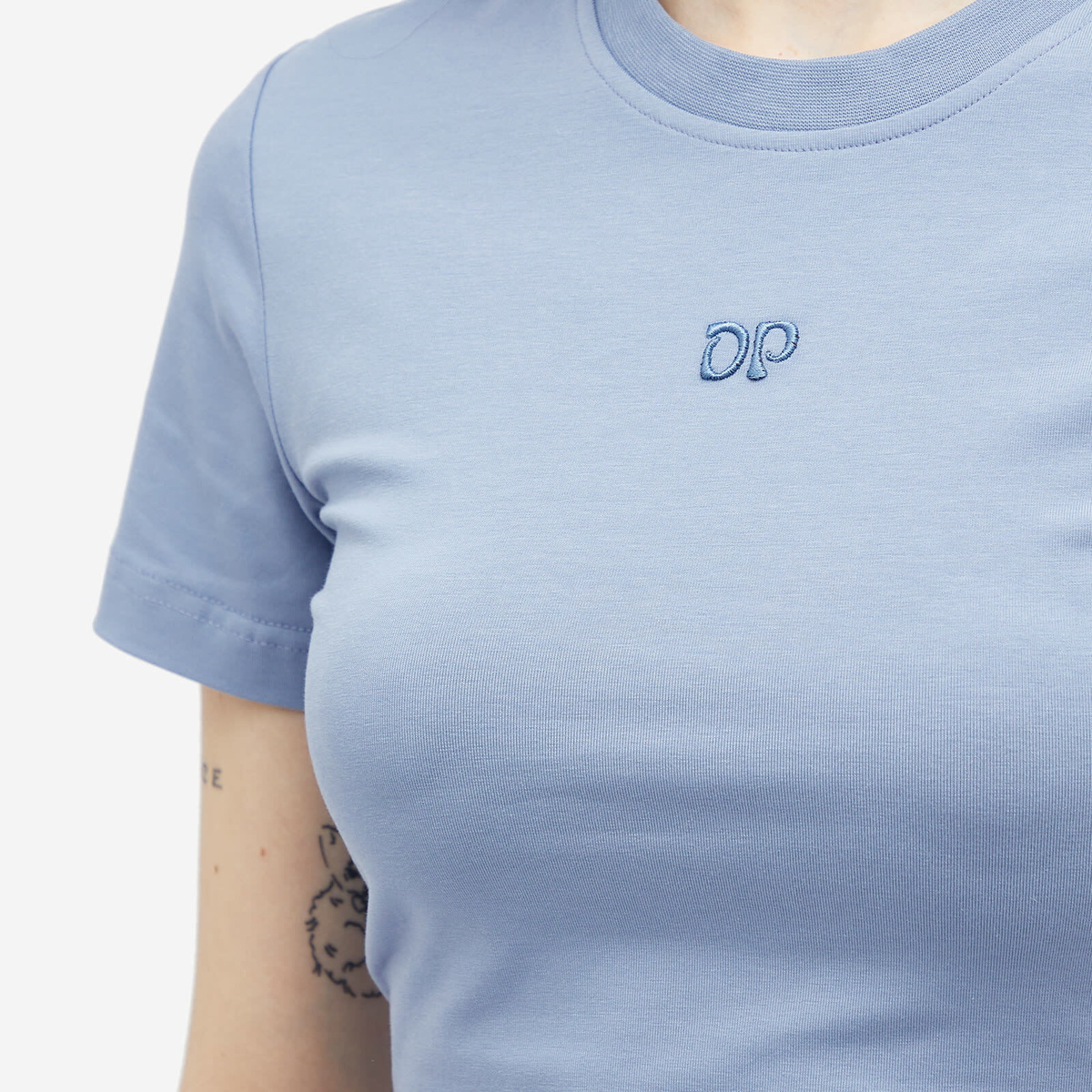 Daily Paper Women's Unit Emb T-Shirt in Country Blue