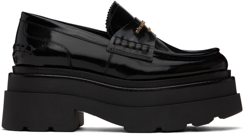 ローファー・オックスフォード ALEXANDER WANG Black Leather Carter Loafers Alexander Wang Carter Leather Platform Loafers | Saks Fifth