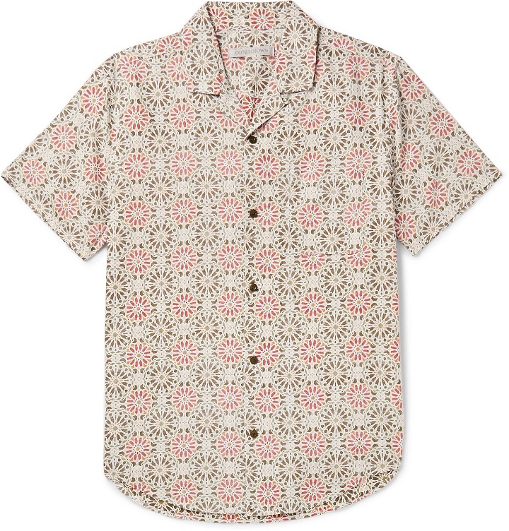 Photo: Outerknown - BBQ Camp-Collar Printed Organic Cotton and Hemp-Blend Shirt - Red