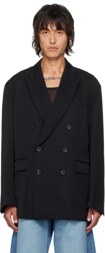 Photo: stein Black Oversized Double Breasted Blazer