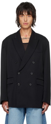 stein Black Oversized Double Breasted Blazer