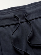 HUGO BOSS - Logo-Embroidered Tech Cotton-Blend Drawstring Shorts - Blue