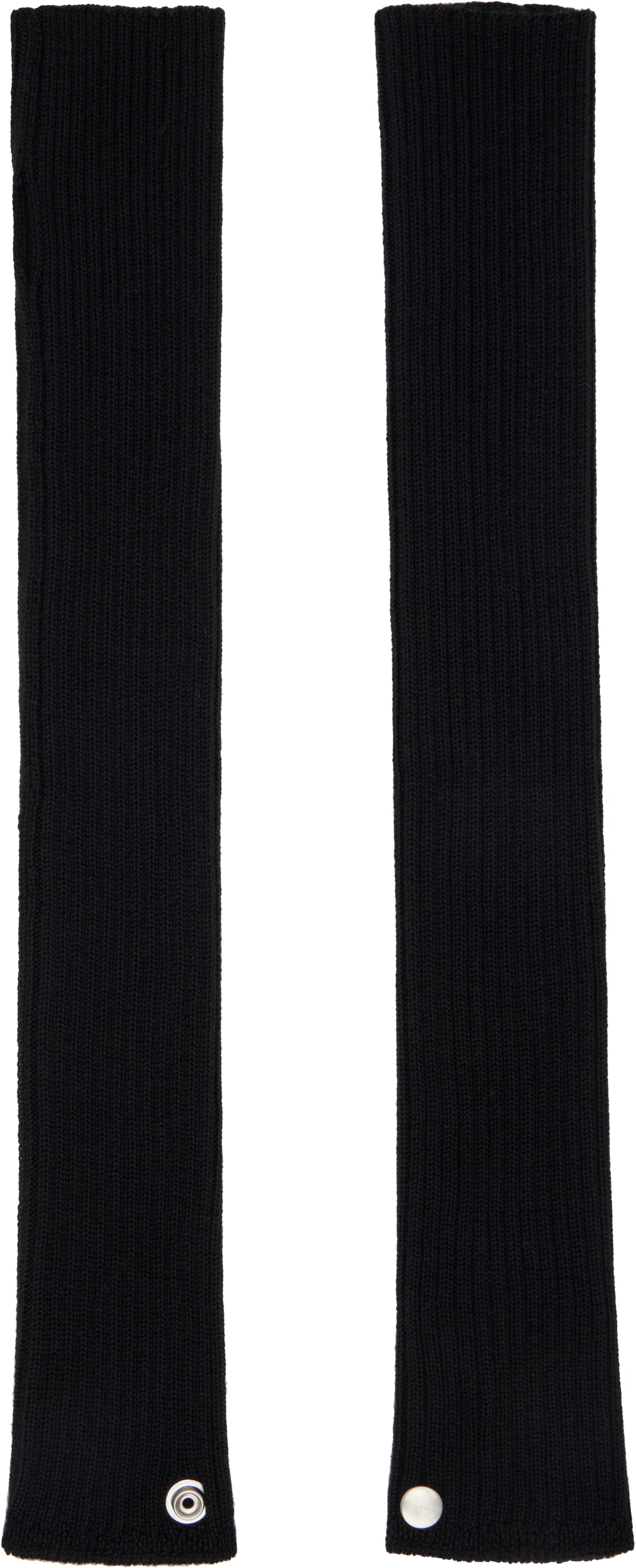 Rick Owens Black Concordians Rasato Knit Arm Warmers