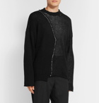 Isabel Benenato - Asymmetric Knitted Sweater - Black