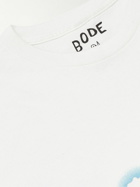 BODE - Printed Washed Cotton-Jersey T-Shirt - White