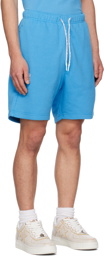 AAPE by A Bathing Ape Blue Embroidered Shorts