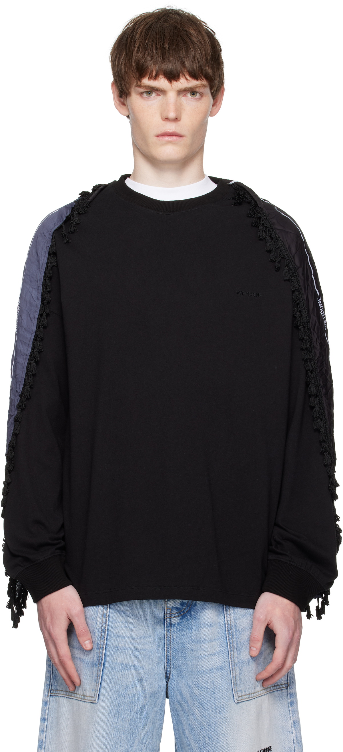 We11done Black Bandana Scarf T-shirt