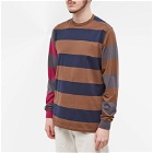 Pop Trading Company Men's Long Sleeve Mix Stripe T-Shirt in Multicolour